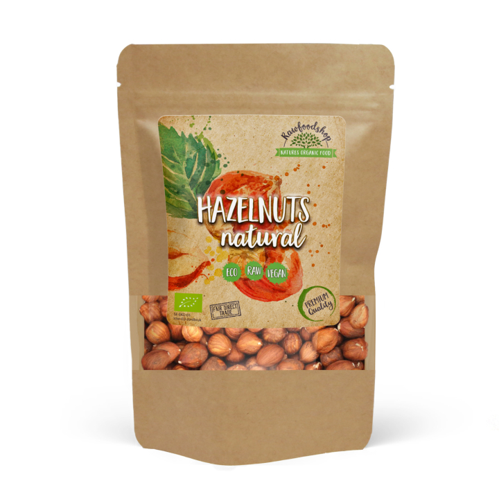 Hasselpähkinät Premium RAW LUOMU 500g ryhmässä Raaka-aineet / Pähkinät / Hasselpähkinät @ Rawfoodshop Scandinavia AB (RNOT500081E)