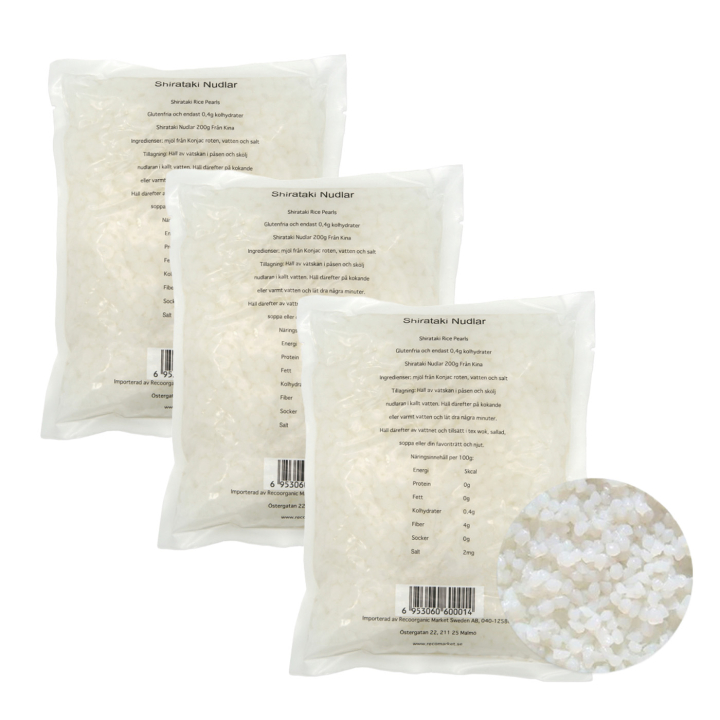 Shirataki Rice Pearls 200g x 24 pakettia ryhmässä Raaka-aineet / Ruokakomero / Riisi & Ohra @ Rawfoodshop Scandinavia AB (RNUD200075E-SET)