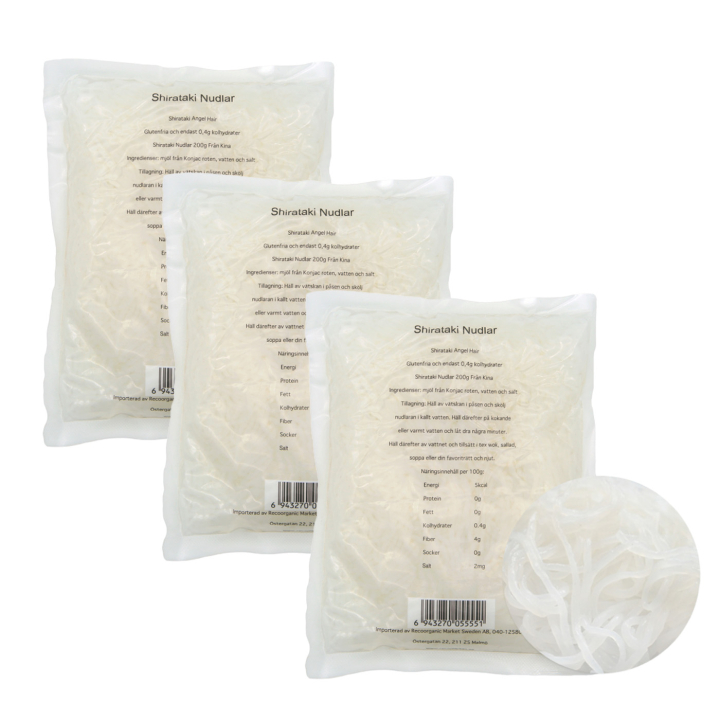 Shirataki Angel Hair 200g x 24 pakettia ryhmässä Raaka-aineet / Ruokakomero / Pasta & Nuudelit @ Rawfoodshop Scandinavia AB (RNUD200557E-SET)