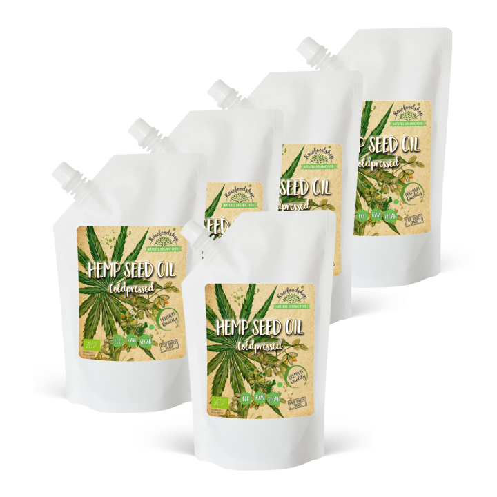 Hamppuöljy LUOMU 1000 ml x 5 pakettia ryhmässä Raaka-aineet / Terveysruoka / Hamppu @ Rawfoodshop Scandinavia AB (ROLJ1000211E-SET5)