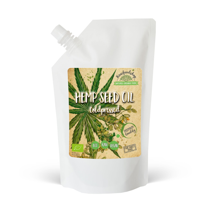 Hamppuöljy LUOMU 1000 ml ryhmässä Raaka-aineet / Terveysruoka / Hamppu @ Rawfoodshop Scandinavia AB (ROLJ1000211E)