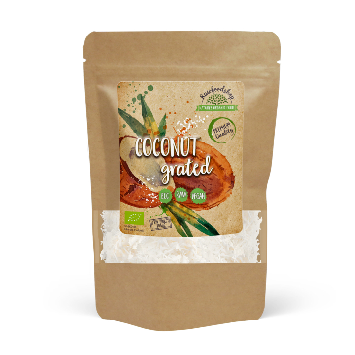 Kookoshiutaleet Premium RAW LUOMU 500g ryhmässä Raaka-aineet / Pähkinät / Kookos @ Rawfoodshop Scandinavia AB (ROVR2000471E)