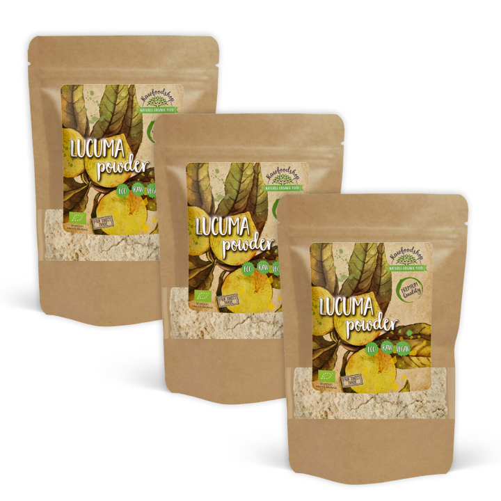 Lucuma-jauhe LUOMU 125g x 3 pakettia ryhmässä Raaka-aineet / Leipominen / Sokerointi @ Rawfoodshop Scandinavia AB (RPUL100423E-SET3)