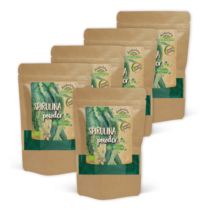Spirulinajauhe LUOMU 125g x 5 pakettia ryhmässä Raaka-aineet / Terveysruoka / Spirulinajauhe @ Rawfoodshop Scandinavia AB (RPUL100513E-SET5)