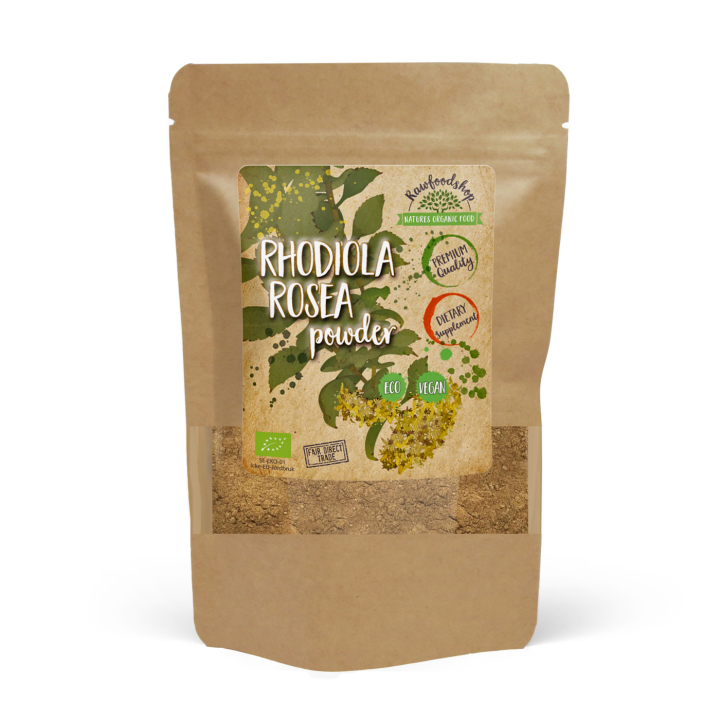 Rhodiola ruusujuurijauhe LUOMU 125g ryhmässä Ravintolisät / Yrtit ja Kasvit / Yrtit @ Rawfoodshop Scandinavia AB (RPUL100521E)