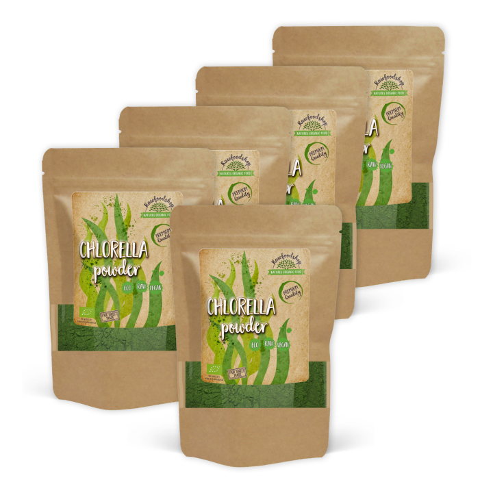 Chlorella-jauhe LUOMU 125g x 5 pakettia ryhmässä Raaka-aineet / Terveysruoka / Chlorellajauhe @ Rawfoodshop Scandinavia AB (RPUL100629E-SET5)