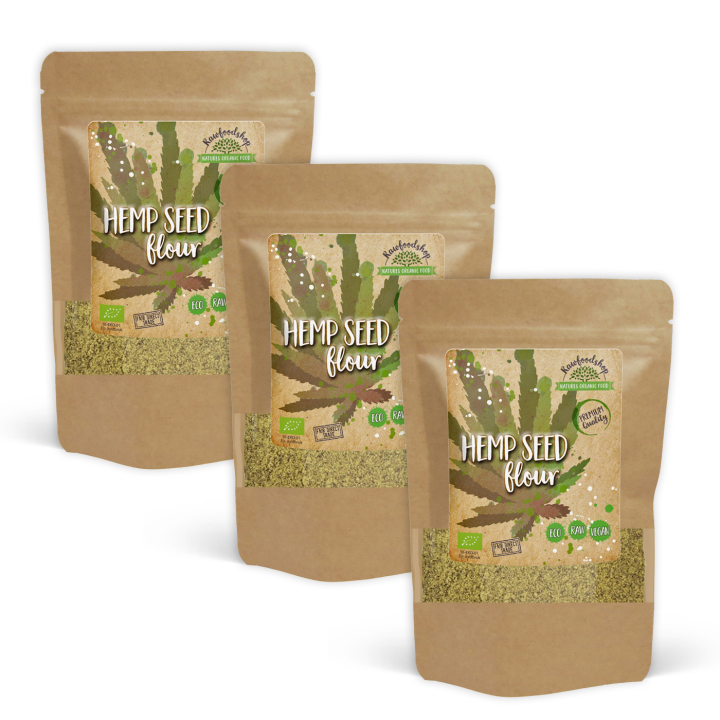 Hampunsiemenjauho LUOMU 250g x 3 pakettia ryhmässä Raaka-aineet / Leipominen / Jauhot @ Rawfoodshop Scandinavia AB (RPUL2503008L-SET3)