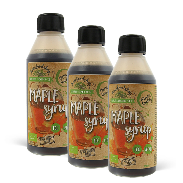 Vaahterasiirappi LUOMU 250 ml x 3 pulloa ryhmässä Raaka-aineet / Leipominen / Siirappi @ Rawfoodshop Scandinavia AB (RSOT2502001L-SET3)