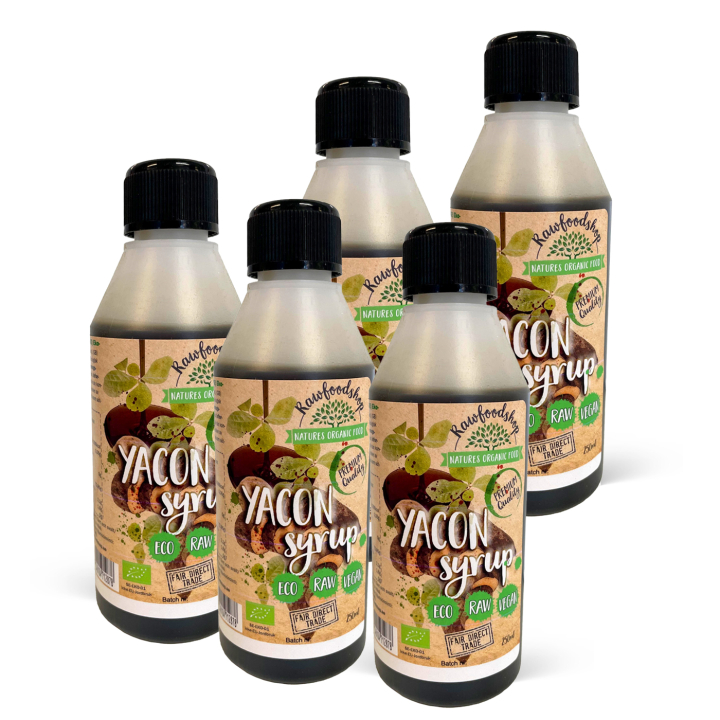 Yacon-siirappi LUOMU 250 ml x 5 pulloa ryhmässä Raaka-aineet / Leipominen / Siirappi @ Rawfoodshop Scandinavia AB (RSOT250508E-SET5)