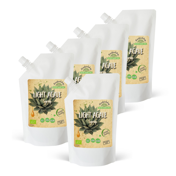 Agavesiirappi Vaalea LUOMU 1000ml x 5 pakettia ryhmässä Raaka-aineet / Leipominen / Siirappi @ Rawfoodshop Scandinavia AB (RSOT500301E11-SET5)