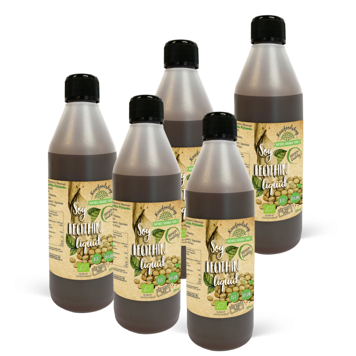 Soijalesitiini Nestemäinen LUOMU 500ml x 5 pulloa ryhmässä Raaka-aineet / Leipominen / Ainesosat Muut @ Rawfoodshop Scandinavia AB (SBL50-SET5)
