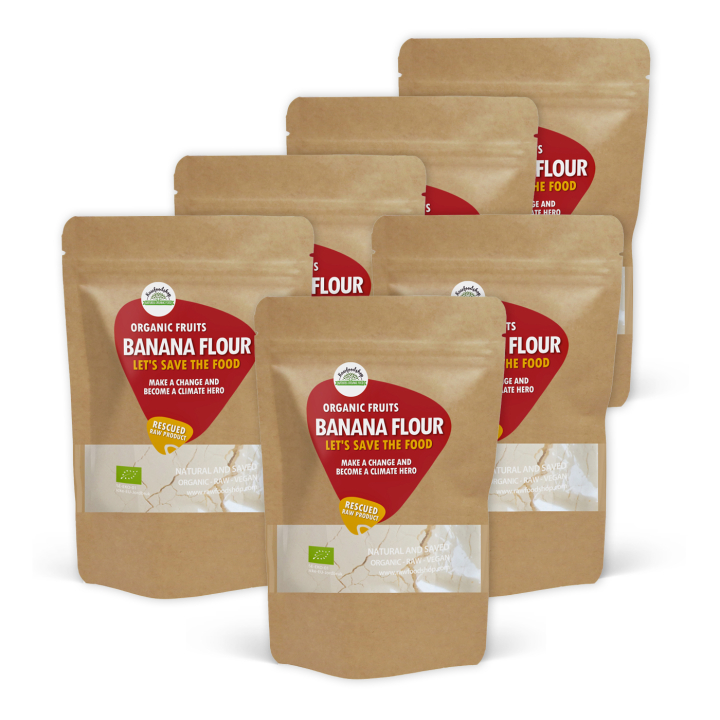 Banaanijauho LUOMU 1kg x 6 pakettia ryhmässä Raaka-aineet / Hedelmät & Marjat / Banaani @ Rawfoodshop Scandinavia AB (SF183201-SET6)