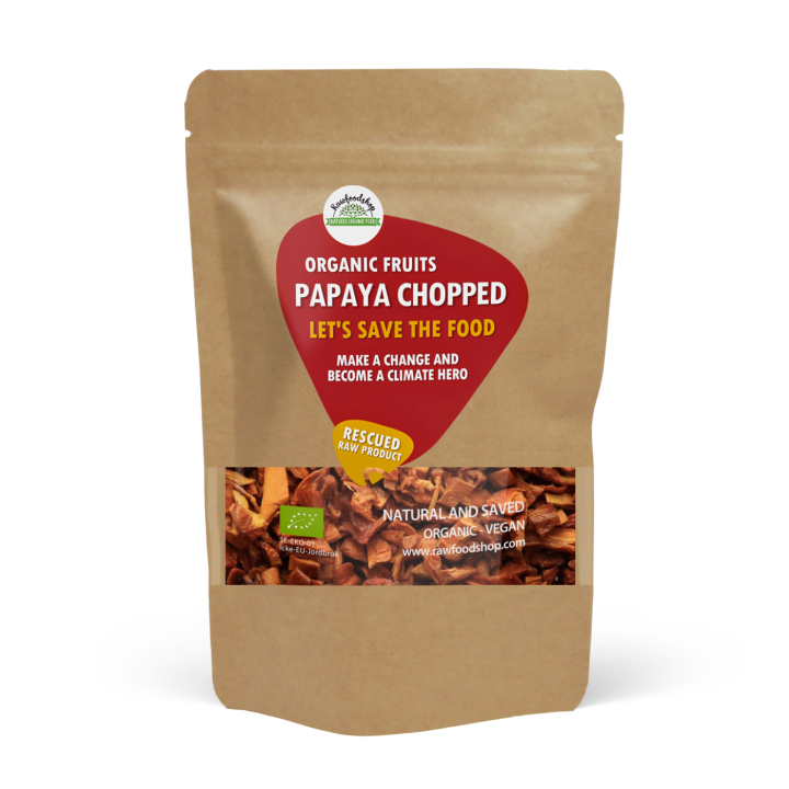 Papaya Pilkottu LUOMU 1kg ryhmässä Raaka-aineet / Hedelmät & Marjat / Muu hedelmä ja marjat @ Rawfoodshop Scandinavia AB (SF226391)