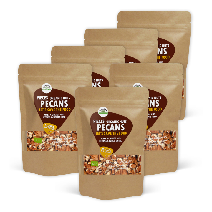Pekaanipähkinät paloiteltuina RAW LUOMU 1kg x 6 pakettia ryhmässä Raaka-aineet / Pähkinät / Pekaanipähkinät @ Rawfoodshop Scandinavia AB (SFA1004-SET5)