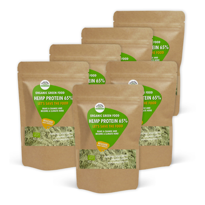 Hampuproteiini 65% LUOMU 1kg x 6 pakettia ryhmässä Raaka-aineet / Terveysruoka / Proteiinijauhe @ Rawfoodshop Scandinavia AB (SFHMP01SET)