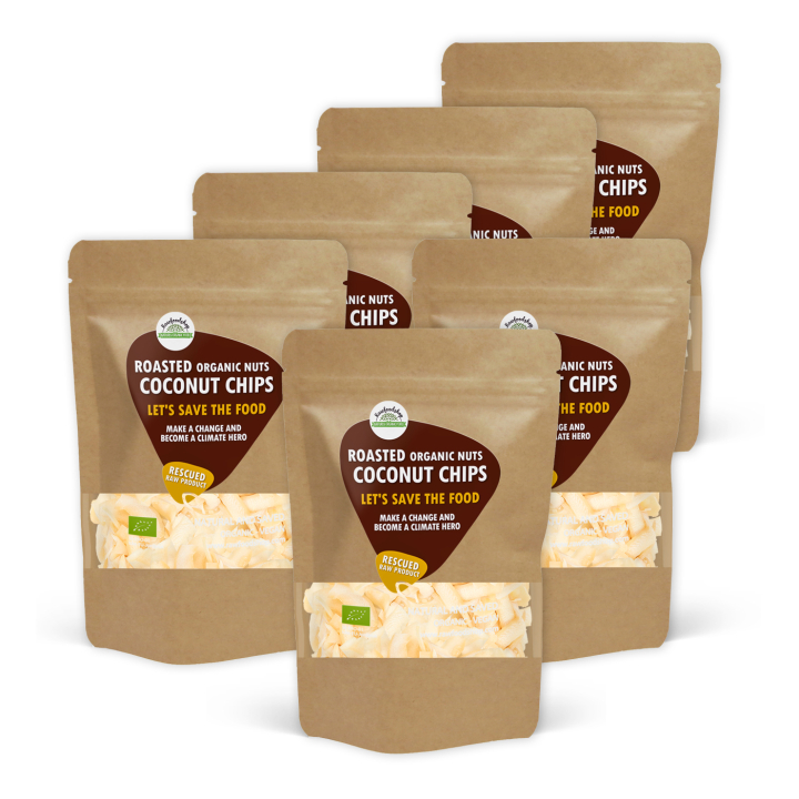 Kookoschipsit Paahdetut LUOMU 500g x 6 pakettia ryhmässä Raaka-aineet / Pähkinät / Kookos @ Rawfoodshop Scandinavia AB (SFKCR20500SET)