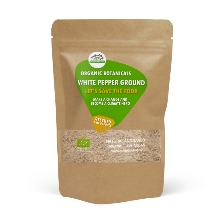 Valkopippuri Jauhettu LUOMU 500g ryhmässä Raaka-aineet / Ruokakomero / Mausteet & Suola @ Rawfoodshop Scandinavia AB (SFKRY1011)