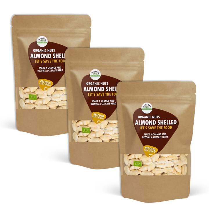Kuorittu Manteli RAW LUOMU 1kg x 3 pakettia ryhmässä Raaka-aineet / Pähkinät / Manteli @ Rawfoodshop Scandinavia AB (SFMASK2-SET3)