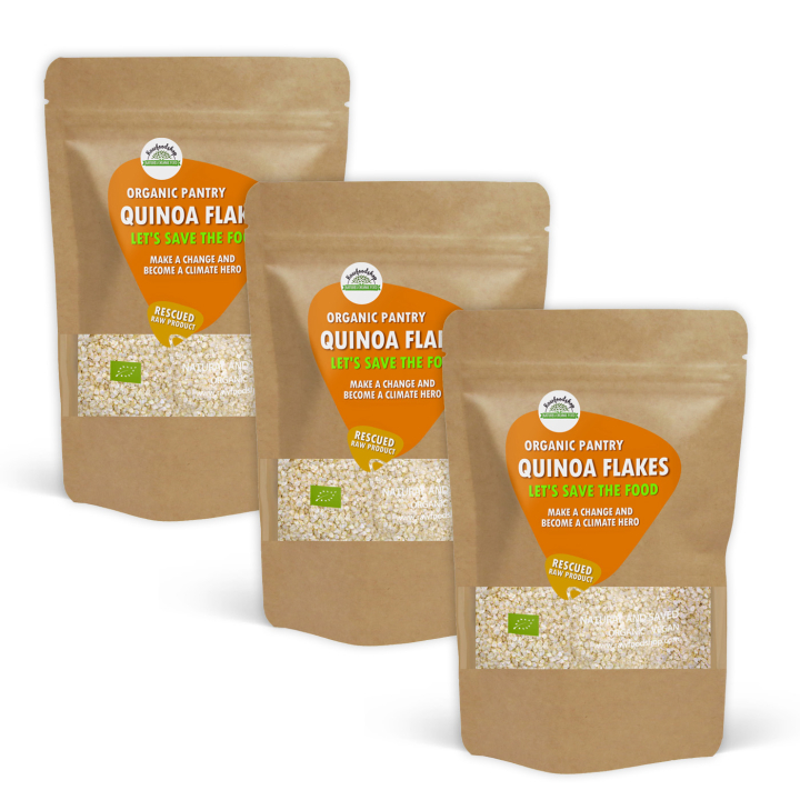 Kvinoa-hiutaleet LUOMU 1kg x 3 pakettia ryhmässä Raaka-aineet / Leipominen / Viljat & Hiutaleet @ Rawfoodshop Scandinavia AB (SFRAW7874321-SET3)