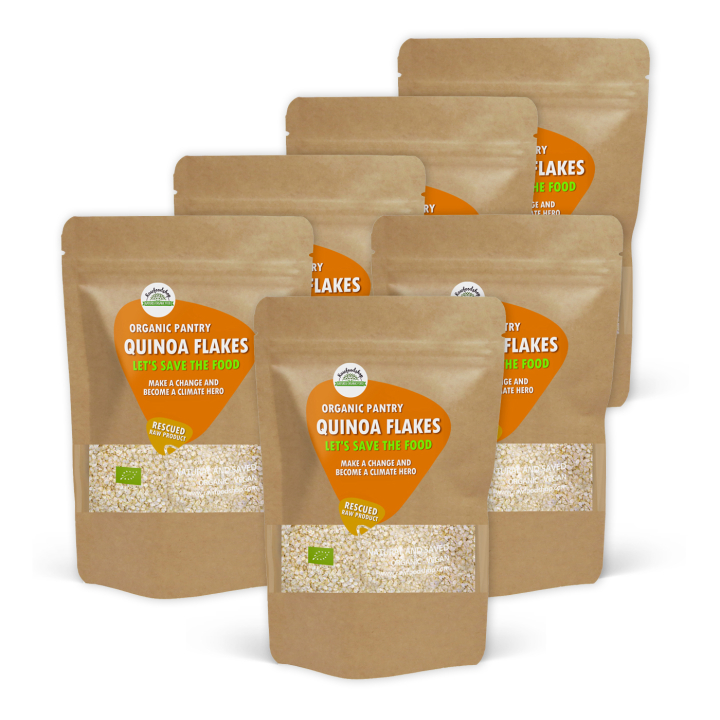 Kvinoa-hiutaleet LUOMU 1kg x 6 pakettia ryhmässä Raaka-aineet / Leipominen / Viljat & Hiutaleet @ Rawfoodshop Scandinavia AB (SFRAW7874321-SET5)