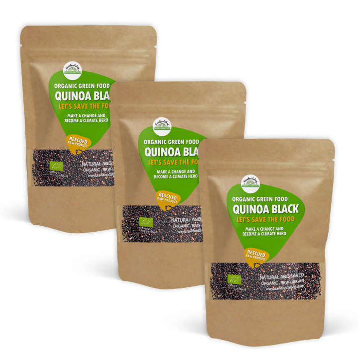 Quinoa Musta LUOMU 1kg x 3 pakettia ryhmässä Raaka-aineet / Terveysruoka / Siemenet @ Rawfoodshop Scandinavia AB (SFRAW98651-SET3)