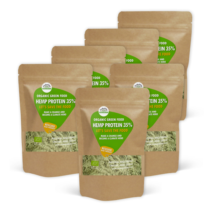 Hamppuproteiini 35% LUOMU 1kg x 6 pakettia ryhmässä Raaka-aineet / Terveysruoka / Proteiinijauhe @ Rawfoodshop Scandinavia AB (SFRAWPRO351-SET5)
