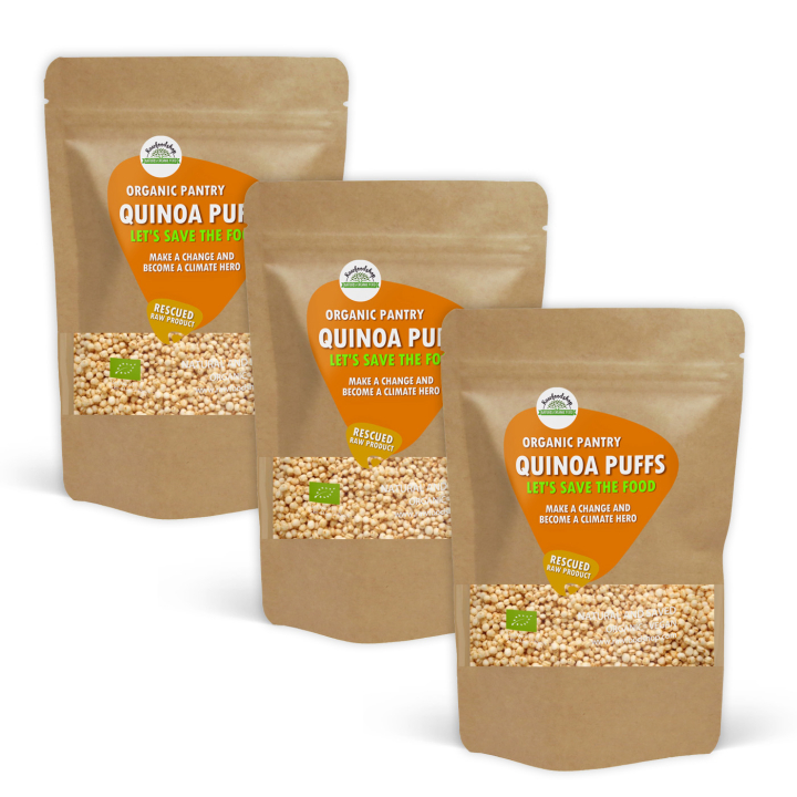 Kvinoa-puffit LUOMU 500g x 3 pakettia ryhmässä Raaka-aineet / Leipominen / Viljat & Hiutaleet @ Rawfoodshop Scandinavia AB (SFRECQUI011-SET3)