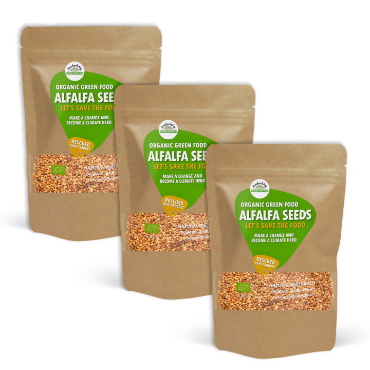 Alfalfansiemenet LUOMU 1kg x 3 pakettia ryhmässä Raaka-aineet @ Rawfoodshop Scandinavia AB (SFRFRO00011L1000-SET3)