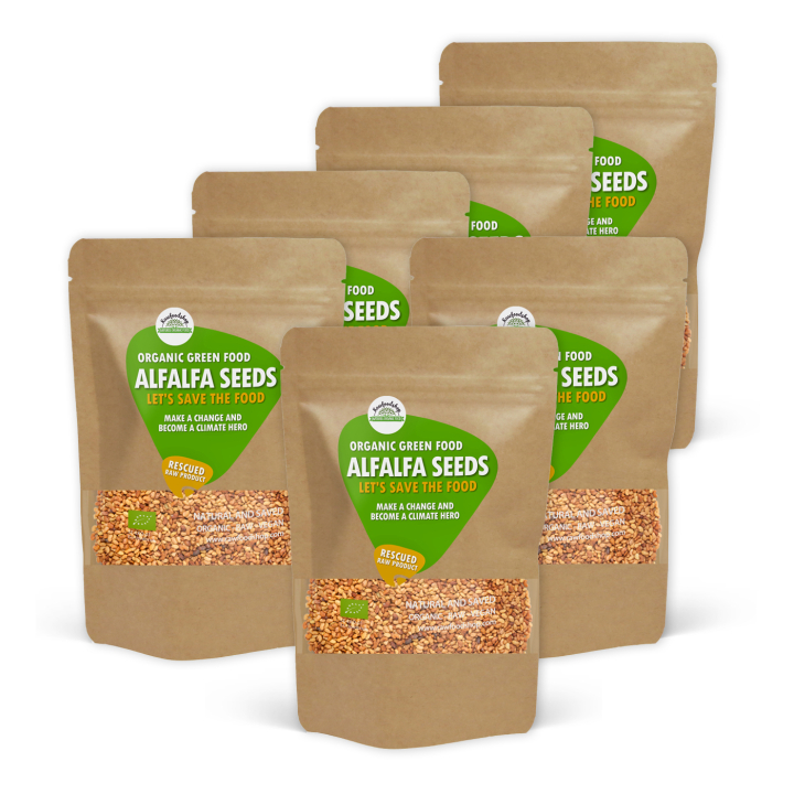 Alfalfansiemenet LUOMU 1kg 5kpl paketti ryhmässä Raaka-aineet / Terveysruoka / Siemenet @ Rawfoodshop Scandinavia AB (SFRFRO00011L1000SET)