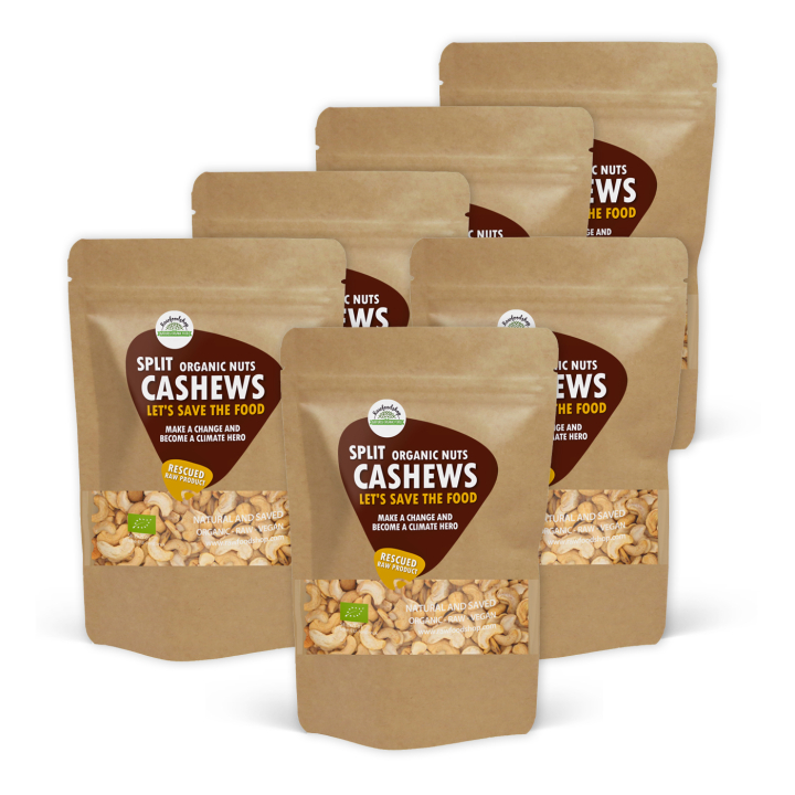Cashew-pähkinät Puolitetut RAW LUOMU 1kg x 6 pakettia ryhmässä Raaka-aineet / Pähkinät / Cashewpähkinät @ Rawfoodshop Scandinavia AB (SFRNOT1000327ESET)