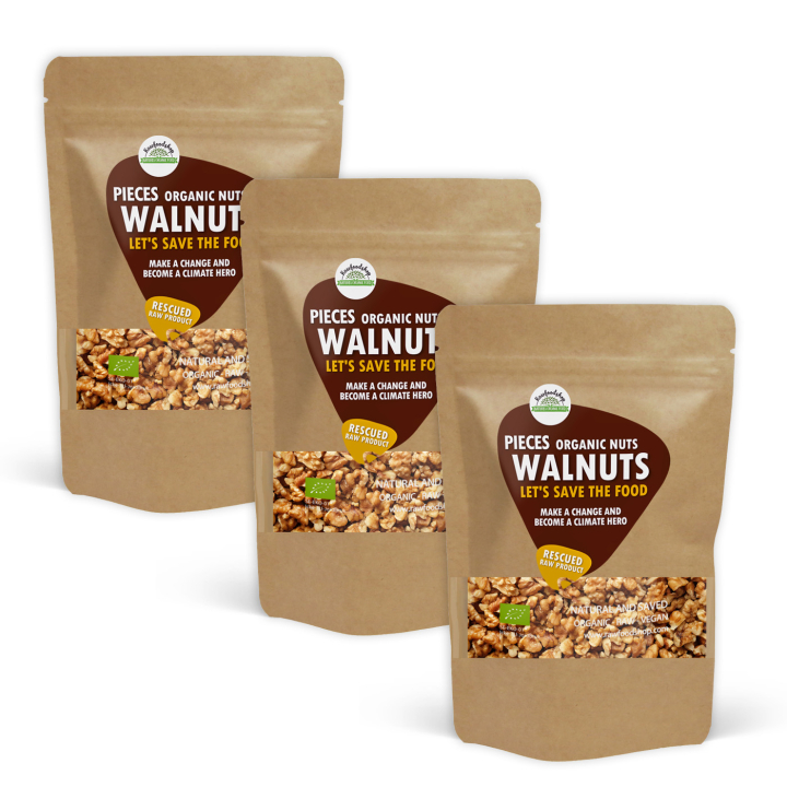 Saksanpähkinät paloina RAW LUOMU 750g x 3 pakettia ryhmässä Raaka-aineet / Pähkinät / Saksanpähkinät @ Rawfoodshop Scandinavia AB (SFRNOT200506E-SET3)