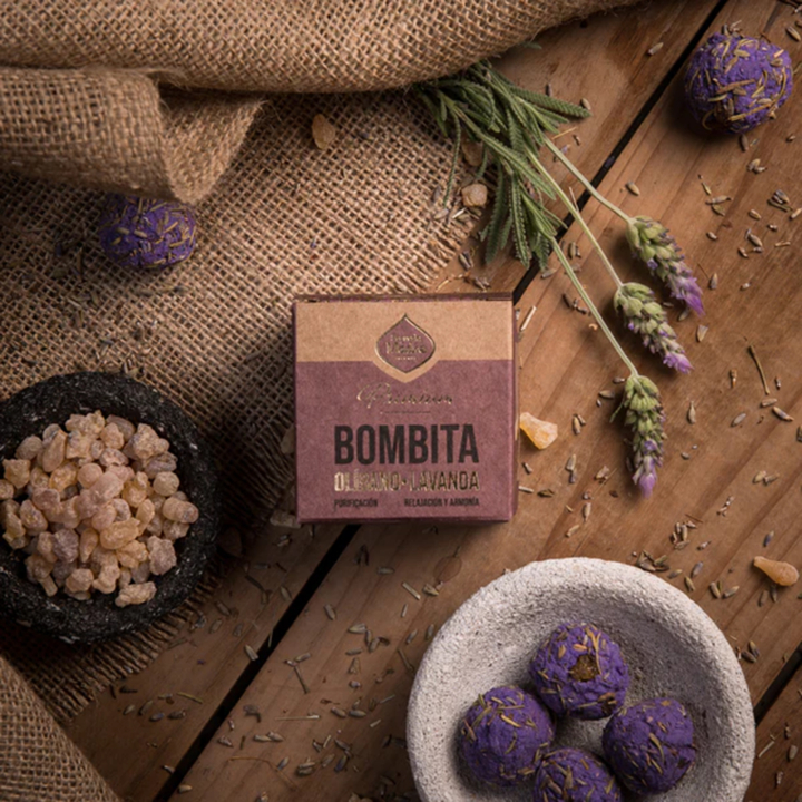 Suitsukepallot Bombita Laventeli 8 kpl ryhmässä Koti & Sielu / Tunnelma & tuoksu / Suitsuke @ Rawfoodshop Scandinavia AB (SKU-224)