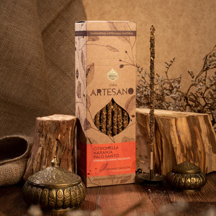 Sitruuna, Appelsiini & Palo Santo suitsuke 30 kpl ryhmässä Koti & Sielu / Tunnelma & tuoksu / Suitsuke @ Rawfoodshop Scandinavia AB (SKU-720)