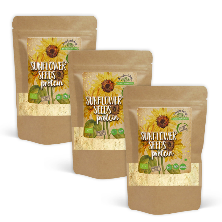 Auringonkukansiemen Proteiini LUOMU 500g x 3 pakettia ryhmässä Raaka-aineet / Terveysruoka / Proteiinijauhe @ Rawfoodshop Scandinavia AB (SOPO01-SET3)