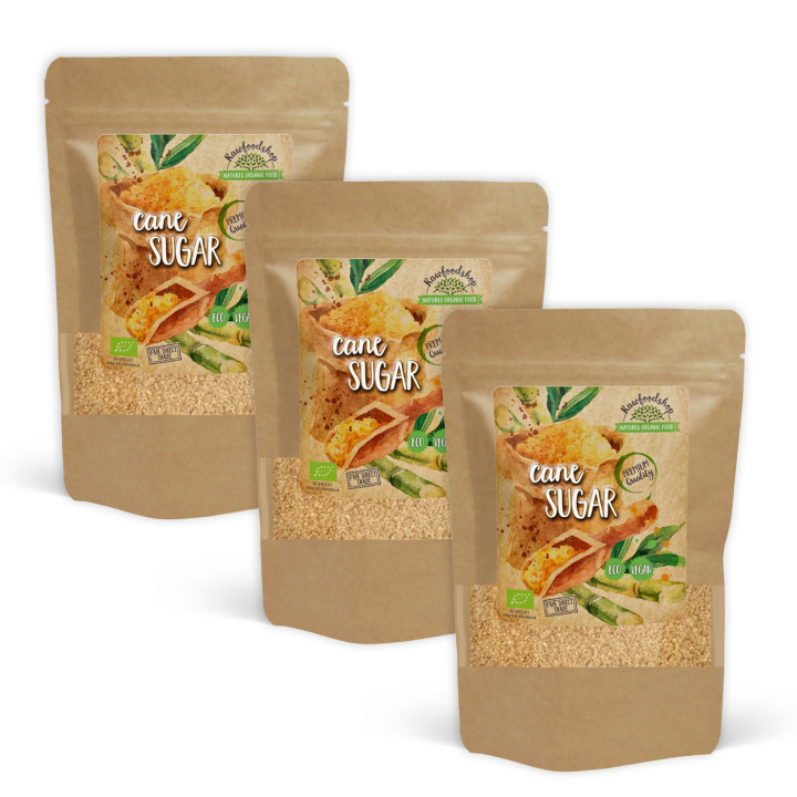 Raakasokeri LUOMU 1kg x 3 pakettia ryhmässä Raaka-aineet / Leipominen / Sokerointi @ Rawfoodshop Scandinavia AB (SOT21-SET3)