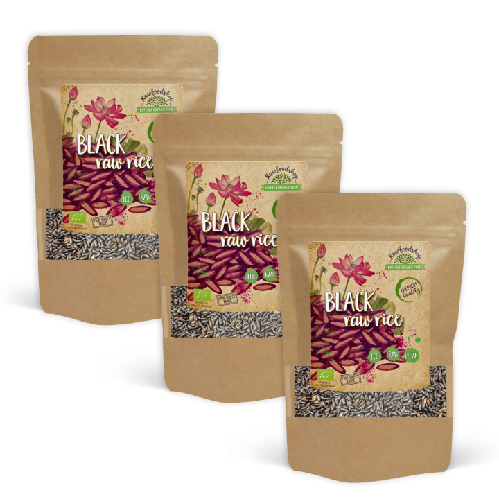 Musta Riisi LUOMU 1kg x 3 pakettia ryhmässä Raaka-aineet / Ruokakomero / Riisi & Ohra @ Rawfoodshop Scandinavia AB (SVR501-SET3)