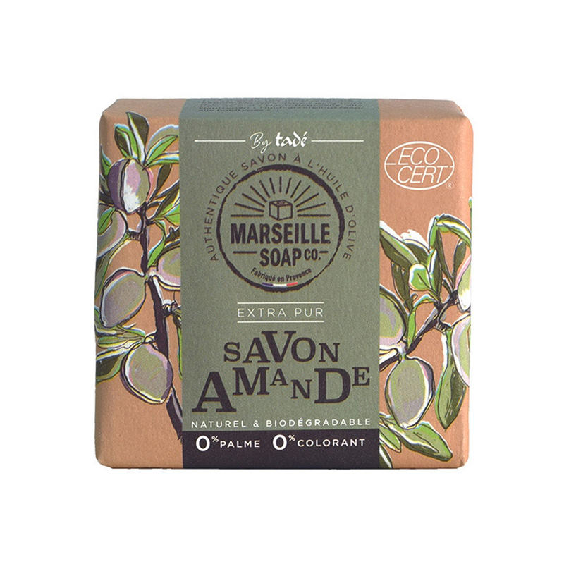 Kiinteä Marseille-saippua 100 g Manteli ryhmässä Iho & Vartalo / Vartalo / Käsisaippua @ Rawfoodshop Scandinavia AB (TADSOLIDM2358)