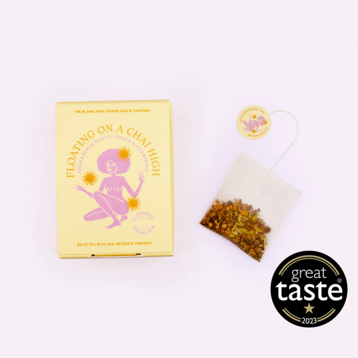 Valkoinen Chai-tee keskittymiseen LUOMU 12 x 1,8g ryhmässä Raaka-aineet / Juomat / Teet @ Rawfoodshop Scandinavia AB (TEACHAI-01)