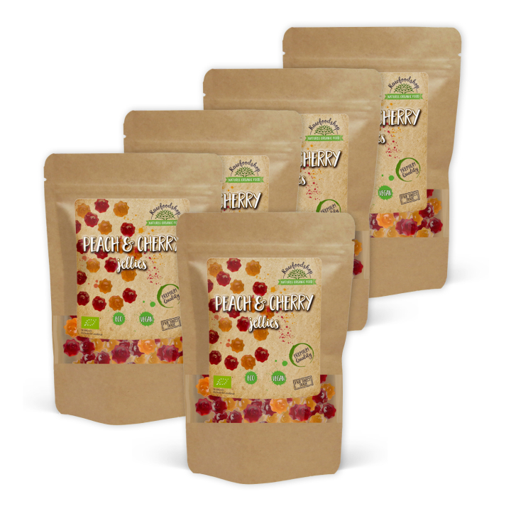 Persikka & Kirsikka Hedelmäkarkki LUOMU 100g x 5 pakettia ryhmässä Raaka-aineet / Karkkia & Suklaata / Makeiset @ Rawfoodshop Scandinavia AB (UOSOLEIL5100-SET5)