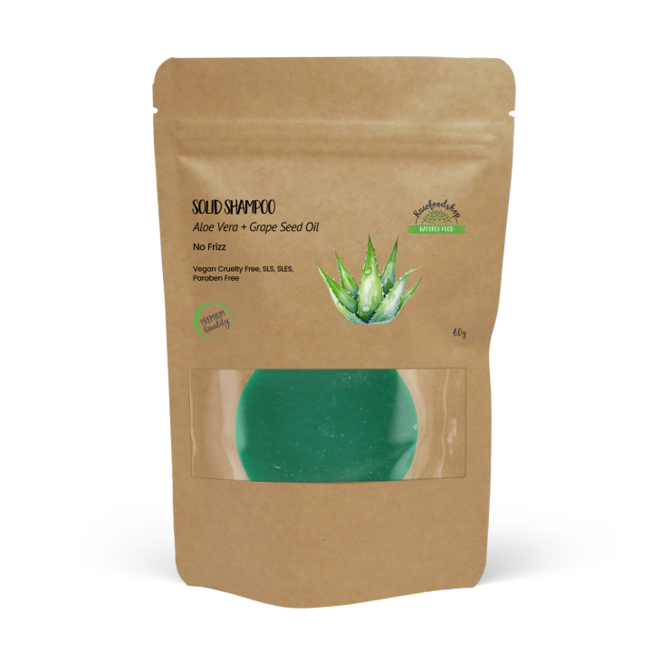 Kiinteä Shampoo Aloe Vera 60g ryhmässä Iho & Vartalo / Hiukset / Shampoo & Hoitoaine @ Rawfoodshop Scandinavia AB (UWHSS02)