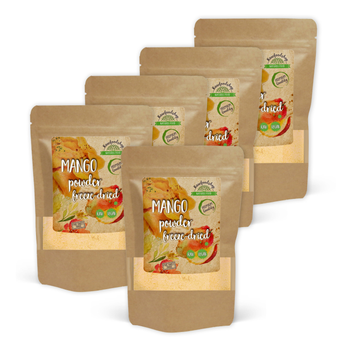 Mangojauhe Pakastekuivattu 125g x 5 pakettia ryhmässä Raaka-aineet / Hedelmät & Marjat / Mango @ Rawfoodshop Scandinavia AB (VILDMP01-SET5)