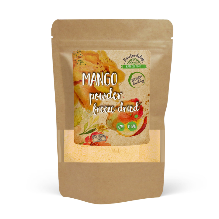 Pakastekuivattu Mangojauhe 125g ryhmässä Raaka-aineet / Hedelmät & Marjat / Mango @ Rawfoodshop Scandinavia AB (VILDMP01)