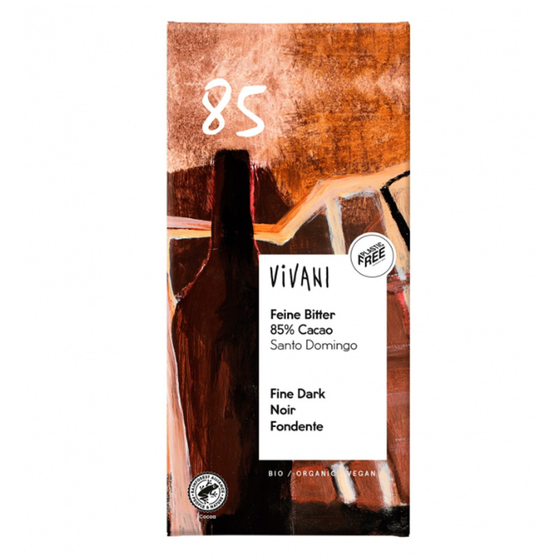 Vivani 85% San Domingo LUOMU 100g ryhmässä Raaka-aineet / Karkkia & Suklaata / Suklaapatukat @ Rawfoodshop Scandinavia AB (VIV9487569081)