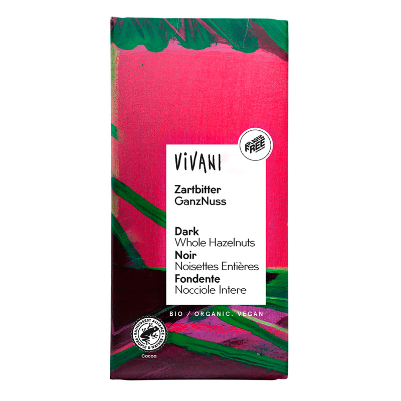 Vivani Tumma Hasselpähkinä LUOMU 100g ryhmässä Raaka-aineet / Karkkia & Suklaata / Suklaapatukat @ Rawfoodshop Scandinavia AB (VIV98456009151)