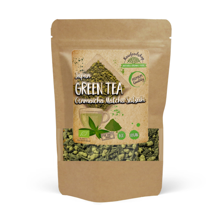 Vihreä tee, Genmaicha Matcha Satsuki LUOMU 50g ryhmässä Raaka-aineet / Juomat / Teet @ Rawfoodshop Scandinavia AB (W00643-1)