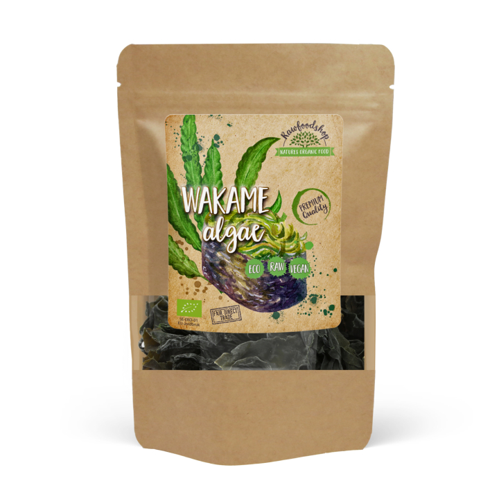 Wakame-levät LUOMU 125g ryhmässä Raaka-aineet / Terveysruoka / Levät & Merilevät @ Rawfoodshop Scandinavia AB (WAKAME01)