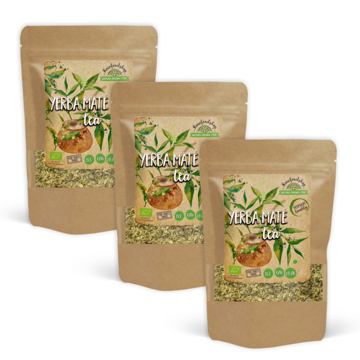 Yerba Mate Tee LUOMU 100g x 3 pakettia ryhmässä Raaka-aineet / Juomat / Teet @ Rawfoodshop Scandinavia AB (YMT10-SET3)