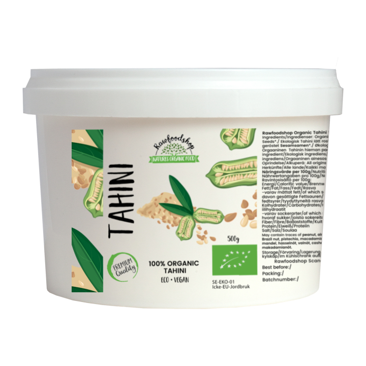 Tahini LUOMU 500g ryhmässä Raaka-aineet / Ruokakomero / Mauste / Liitä & Chutney @ Rawfoodshop Scandinavia AB (ZFN0235500)