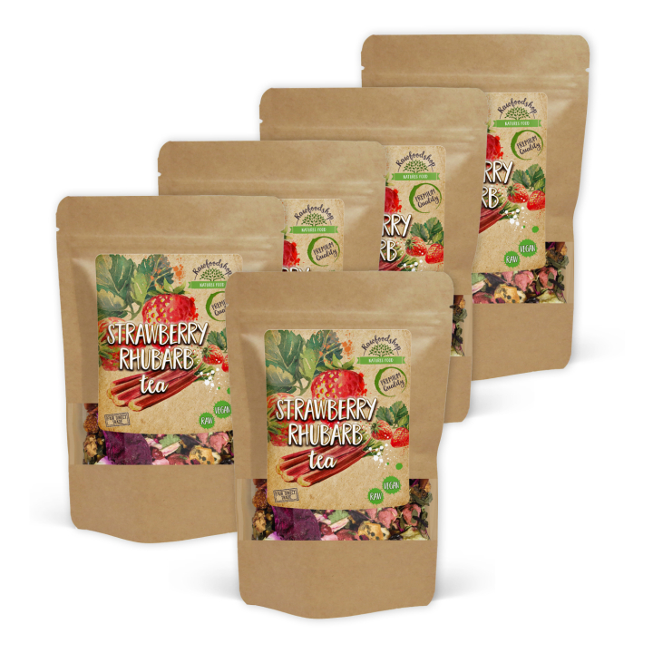 Mansikka- ja Raparperitee 100g x 5 pakettia ryhmässä Raaka-aineet / Juomat / Teet @ Rawfoodshop Scandinavia AB (ZFN0267051-SET5)