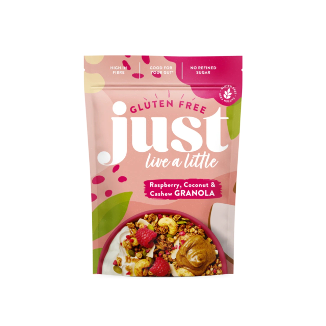 Granola Vadelma & Cashewpähkinä 360g